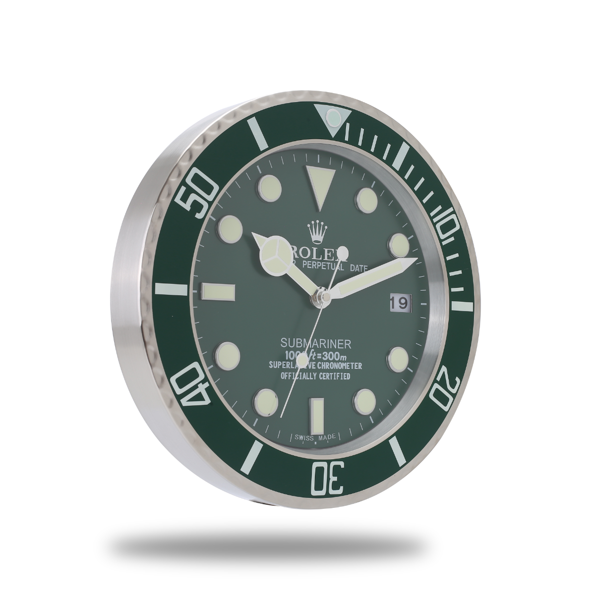 Submariner Wall Clock - Grassy Green