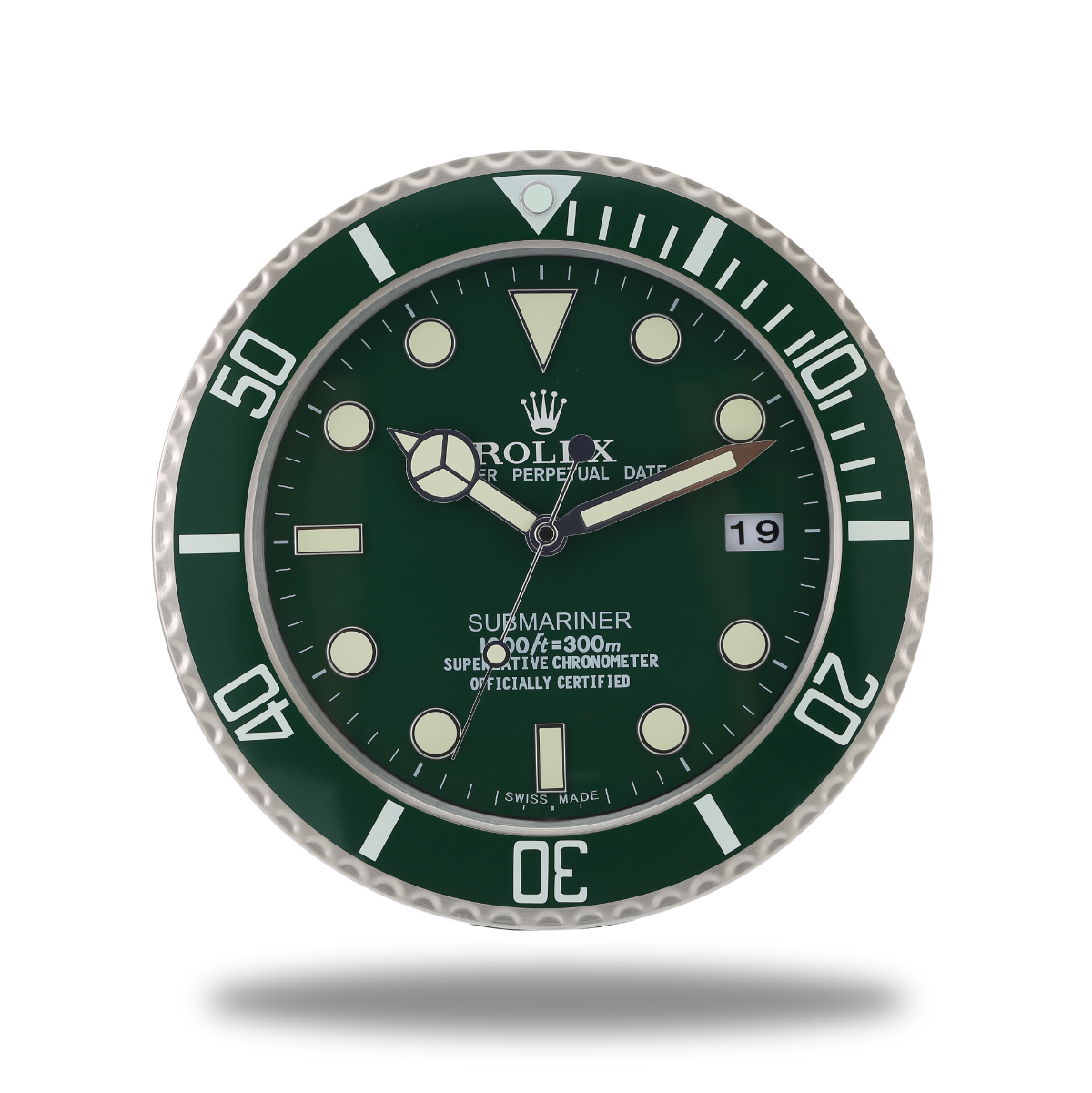 Submariner Wall Clock - Grassy Green