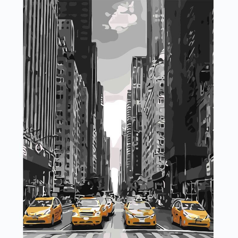 Tractor Car Drawing On Canvas