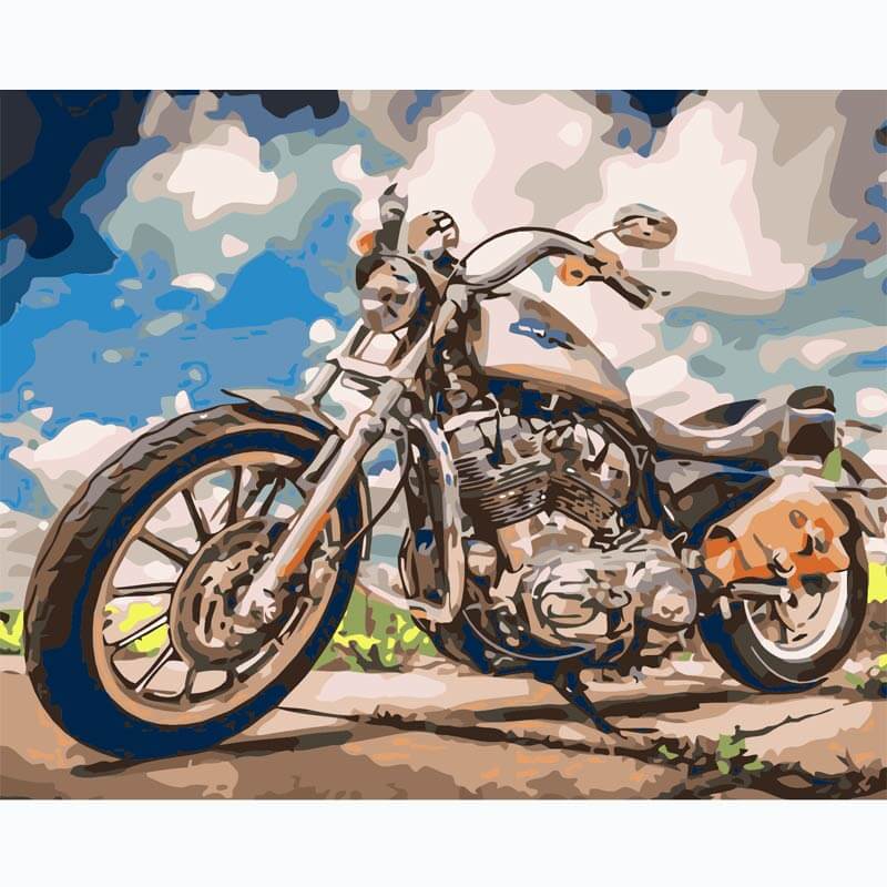Tractor Car Drawing On Canvas