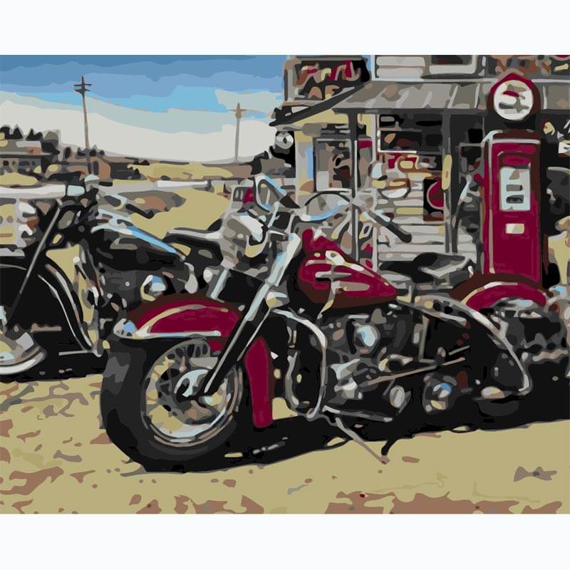 Tractor Car Drawing On Canvas