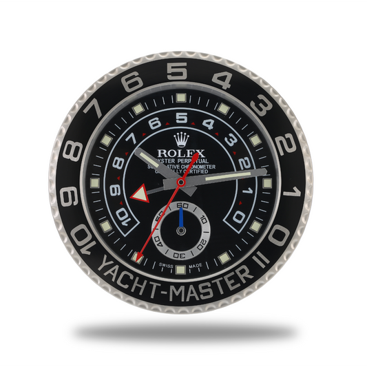 Yacht Master Wall Clock - Black Silver