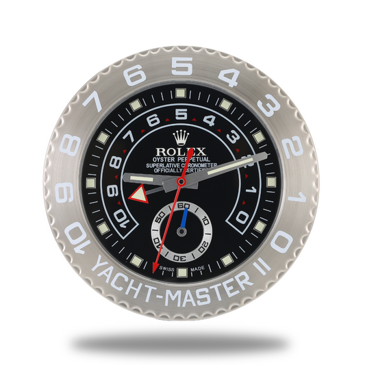 Yacht Master Wall Clock - Bold Black Silver