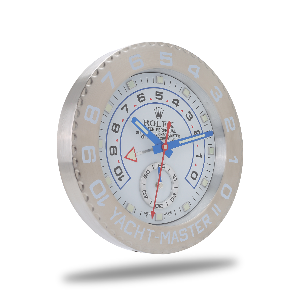 Yacht Master Wall Clock - Perfect Prestige all Silver