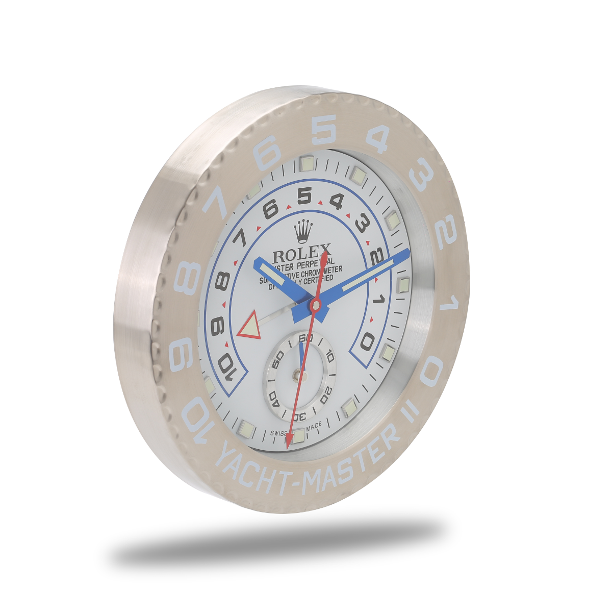 Yacht Master Wall Clock - Perfect Prestige all Silver