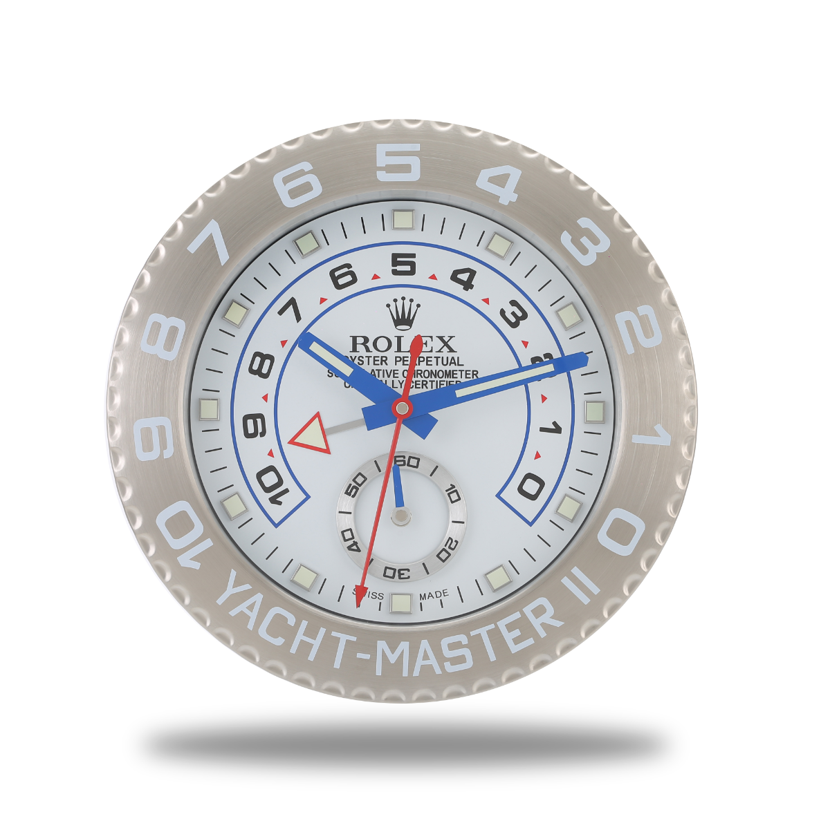 Yacht Master Wall Clock - Perfect Prestige all Silver