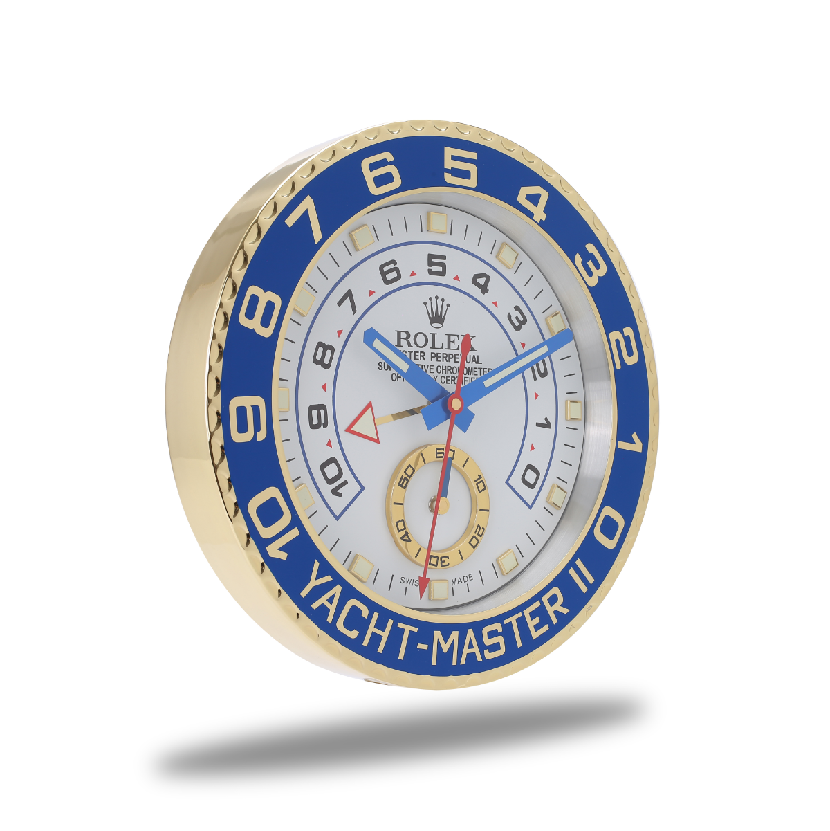 Yacht Master Wall Clock - White Gold