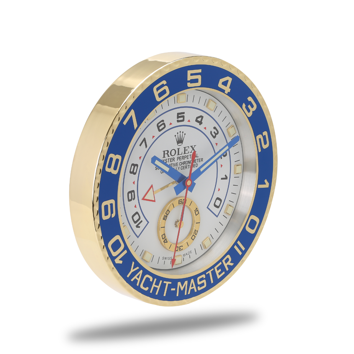 Yacht Master Wall Clock - White Gold