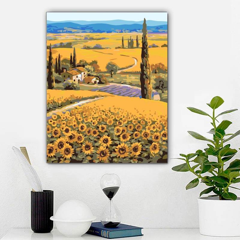 Sunflower Drawing On Canvas