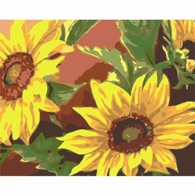 Sunflower Drawing On Canvas