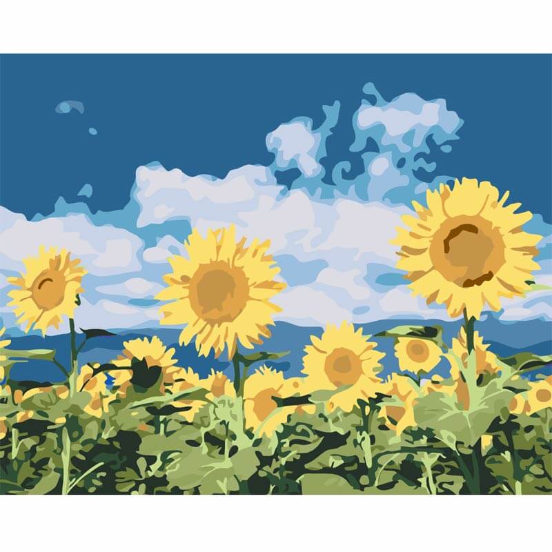 Sunflower Drawing On Canvas