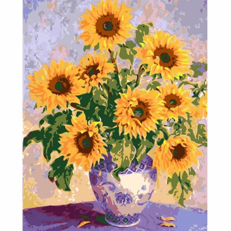 Sunflower Drawing On Canvas