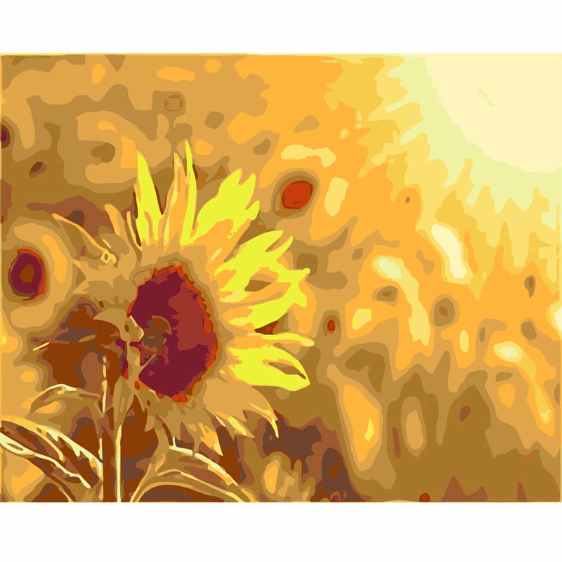 Sunflower Drawing On Canvas