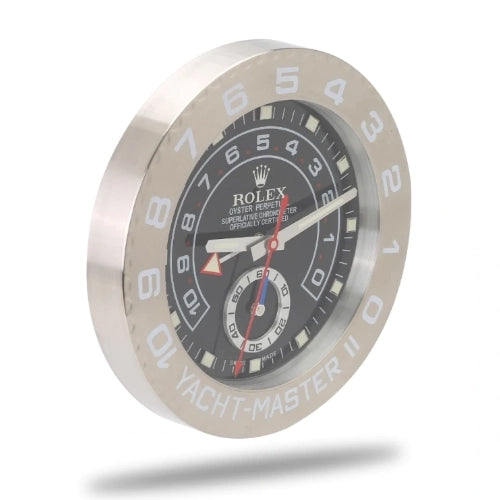 Yacht Master ll Sliver & Black | Wall Clock