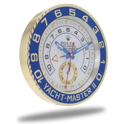 Yacht Master ll Blue & Gold | Wall Clock