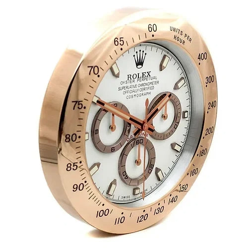 Daytona Rose Gold & White Color | Wall Clock