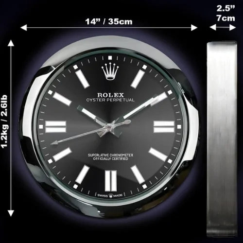 Oyster Perpetual Black Style | Wall Clock