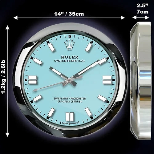 Oyster Perpetual Tiffany Blue Style | Wall Clock