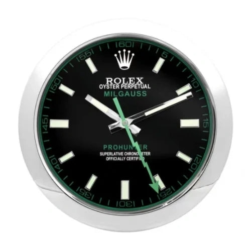 Milgauss Style Sliver & Black Blue | Wall Clock