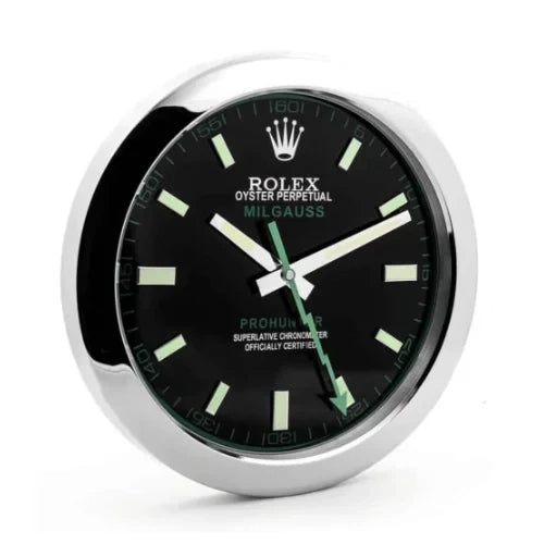 Milgauss Style Sliver & Black Blue | Wall Clock