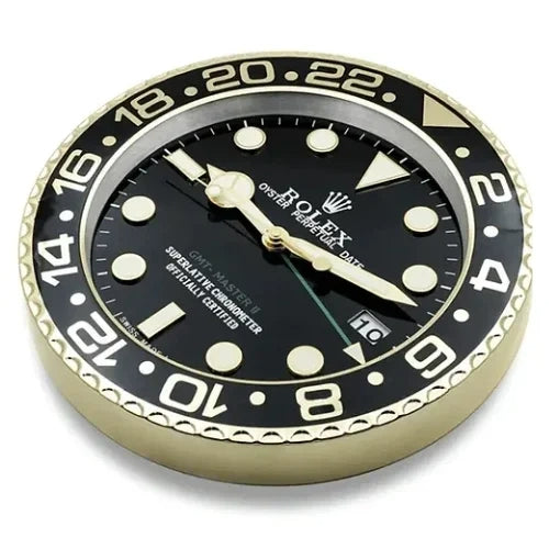 GMT Master ll Gold & Black Color Style | Wall Clock