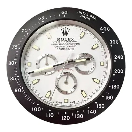 Daytona Black & White | Wall Clock