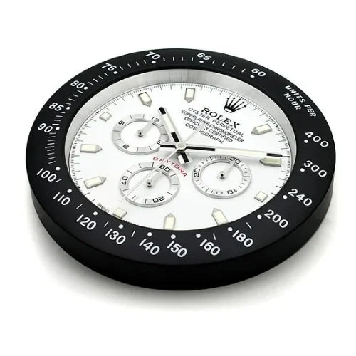 Daytona Black & White | Wall Clock