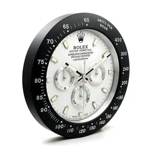 Daytona Black & White | Wall Clock