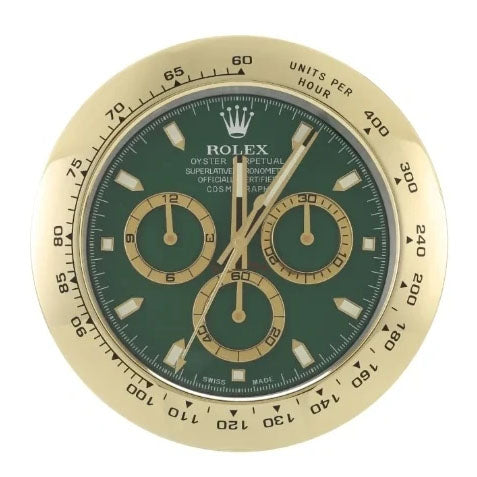 Daytona Gold & Green | Wall Clock