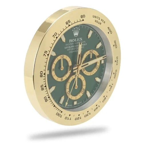 Daytona Gold & Green | Wall Clock