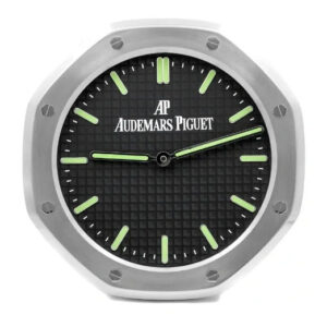 AP Wall Clocks – Silver & Green Edition | 34 cm Luxury Décor Timepiece | Xclocks
