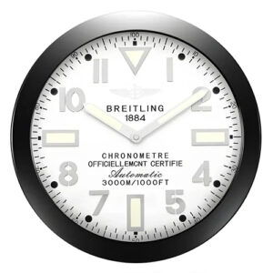 Breitling Wall Clock Black & White Style – 34 cm | Xclocks