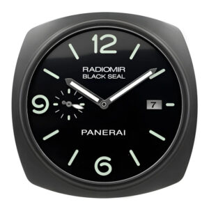 Panerai Wall Clock 34cm – Radiomir Black & Orange Luxury Silent Wall Clock