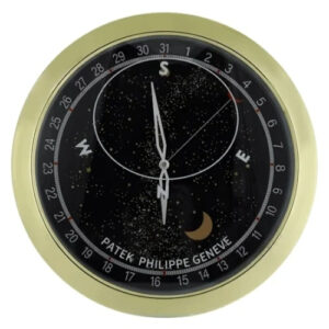 Patek Philippe Wall Clock 40cm – Astronomical Gold and Black Luxury Silent Wall Clock