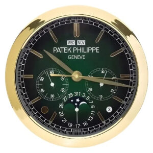 Patek Philippe Wall Clock 40cm – Complications Gold and Green Luxury Silent Wall Clock