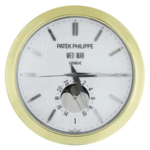 Patek Philippe Wall Clock 40cm – Moon Phases Gold and White Luxury Silent Wall Clock