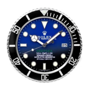 Deepsea Wall Clock – Blue & Black Sea-Dweller Style | 34 cm Luxury Diver Edition