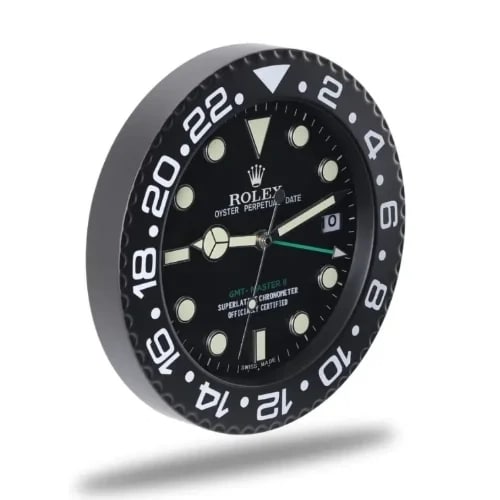 GMT Master II Wall Clock – All Black Style | 34 cm Luxury Edition - Image 2