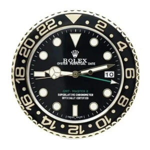 GMT Master II Wall Clock – Black & Gold Style | 34 cm Luxury Edition