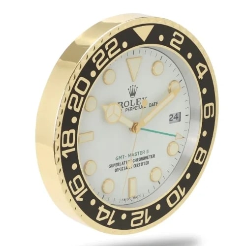 Rolex GMT Master II Wall Clock – Gold & White Style | 34 cm Luxury Edition - Image 3