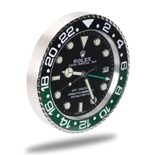 Rolex GMT Master II Wall Clock – Black & Green Style | 34 cm Luxury Edition - Image 2