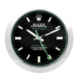 Milgauss Wall Clock 34cm – Black Dial with Green Accent