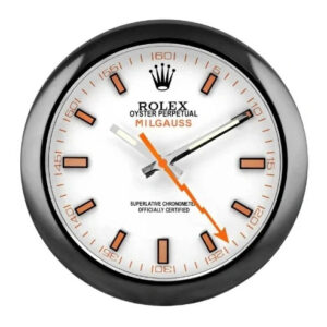 Milgauss Wall Clock 34cm – White Dial with Black Case