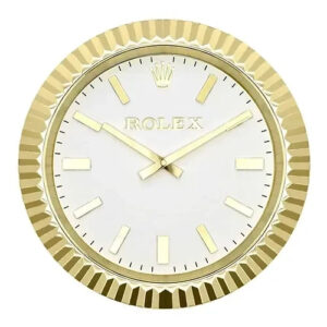 Date-Just Wall Clock – All Golden Style | 34 cm Luxury Edition