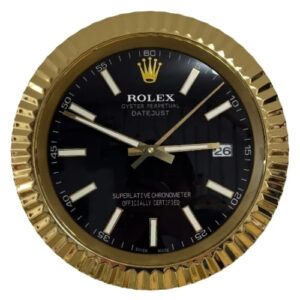 Date-Just Wall Clock ?C Gold & Black Presidential Style | Xclocks