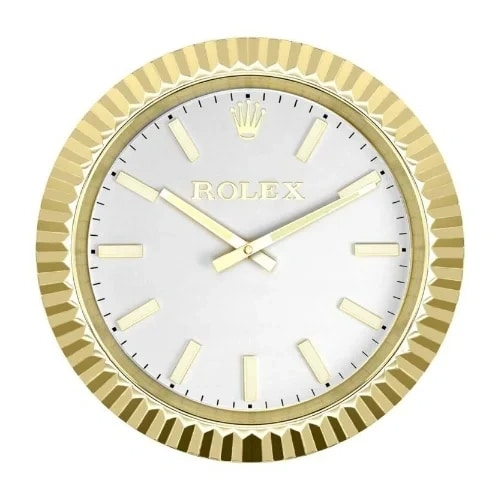 Date-Just Wall Clock – Golden Style | 34 cm Luxury Edition