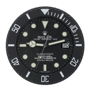 Submariner Wall Clock 34cm – All Black Luxury Silent Wall Clock