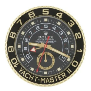Yacht Master II Wall Clock 34cm – Black Gold Luxury Silent Wall Clock