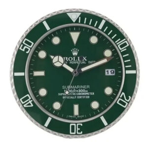 Submariner Wall Clock 34cm – Green Luxury Silent Wall Clock