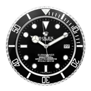 Submariner Wall Clock 34cm – Black Luxury Silent Wall Clock
